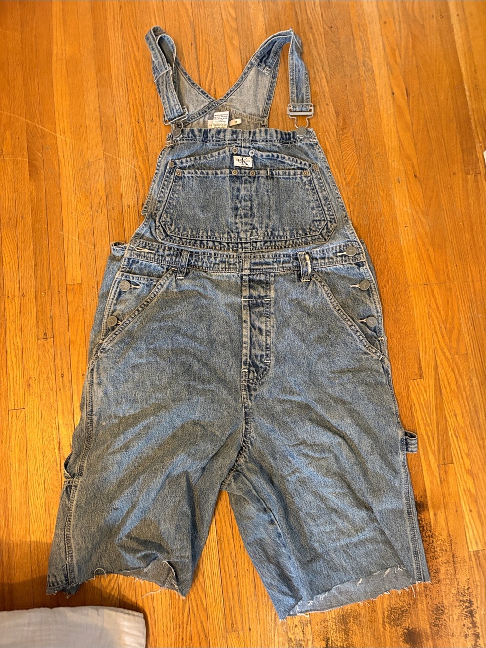 Calvin Klein Jeans Light Blue Denim Short Overalls